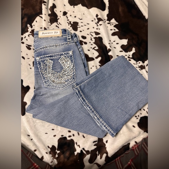 Light Wash ANSWER ME BOOTCUT JEANS - Picture 3 of 4